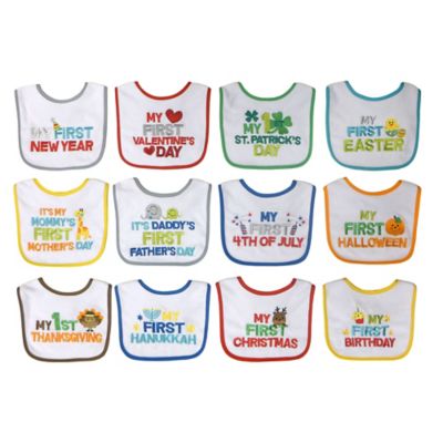 my first holiday bib set