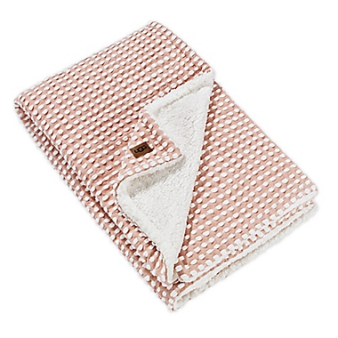 UGG&reg; Remy Dot Sherpa Throw Blanket in Peach. View a larger version of this product image.