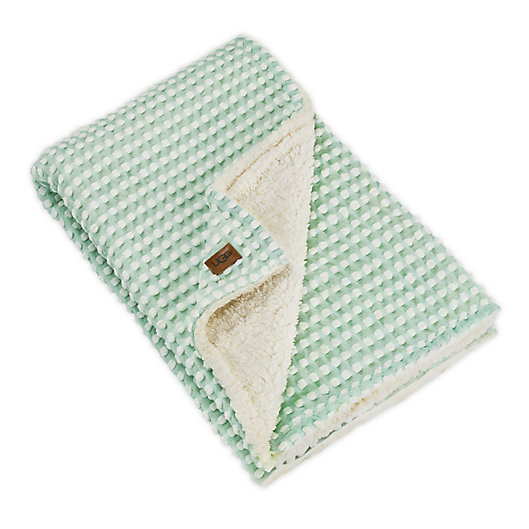 Alternate image 1 for UGG® Remy Dot Sherpa Throw Blanket in Mint