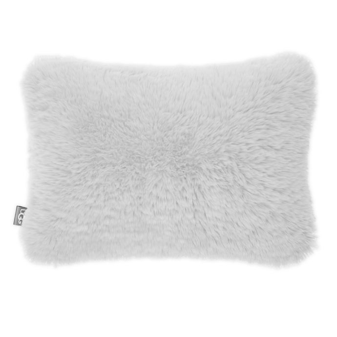 UGG® Trixie Plush Oblong Throw Pillow in Glacier Grey | Bed Bath 