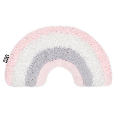UGG&reg; Rainbow Plush Throw Pillow in Pink. View a larger version of this product image.