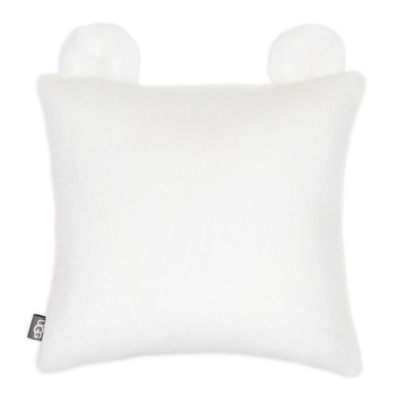 UGG&reg; Teddy Square Plush Throw Pillow in Snow