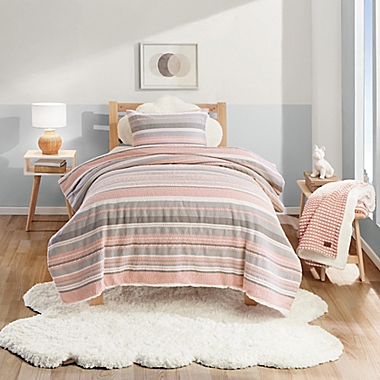 UGG&reg; Belinda 3-Piece Full/Queen Comforter Set in Peach. View a larger version of this product image.