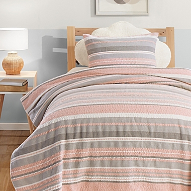 UGG&reg; Belinda 3-Piece Full/Queen Comforter Set in Peach. View a larger version of this product image.