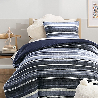 UGG&reg; Brad 2-Piece Twin Comforter Set in Navy. View a larger version of this product image.