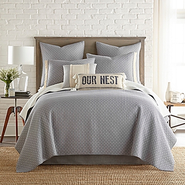 Bee &amp; Willow&trade; Holden 3-Piece Reversible Full/Queen Quilt Set in Grey. View a larger version of this product image.