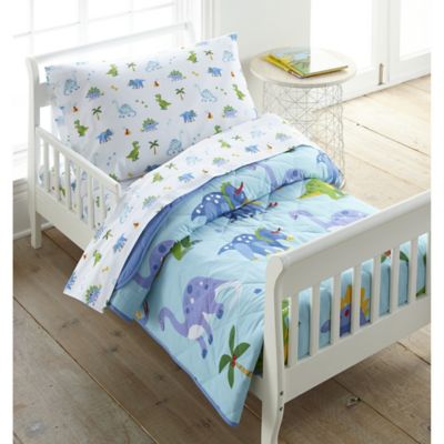 Olive Kids Dinosaur Land Bedding Toddler Comforter Set in Blue