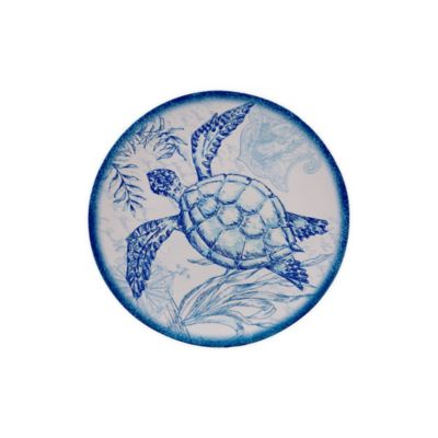 9" 6pk Melamine Oceanic Salad Plates Blue - Certified International