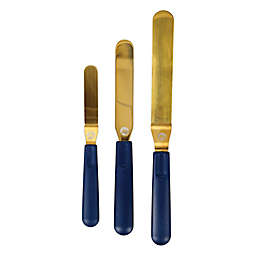 Wilton® 3-Piece Icing Spatula Set in Navy/Gold