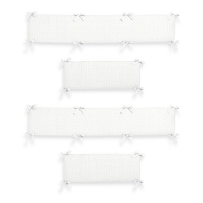 Sweet Jojo Designs Minky Dot Crib Bumper In White Buybuy Baby