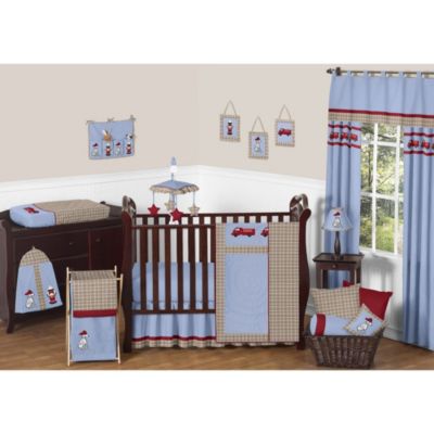 fireman crib bedding