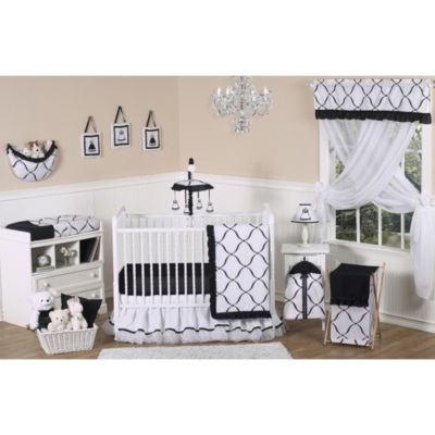 black and white nursery bedding