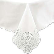 Ellis Cutwork Oblong Tablecloth in White