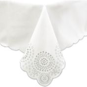 Ellis Cutwork Oblong Tablecloth in White