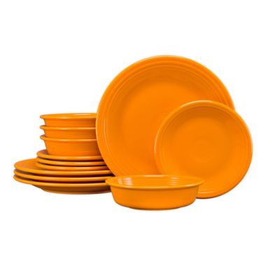 Fiesta&reg; 12-Piece Classic Dinnerware Set in Butterscotch. View a larger version of this product image.