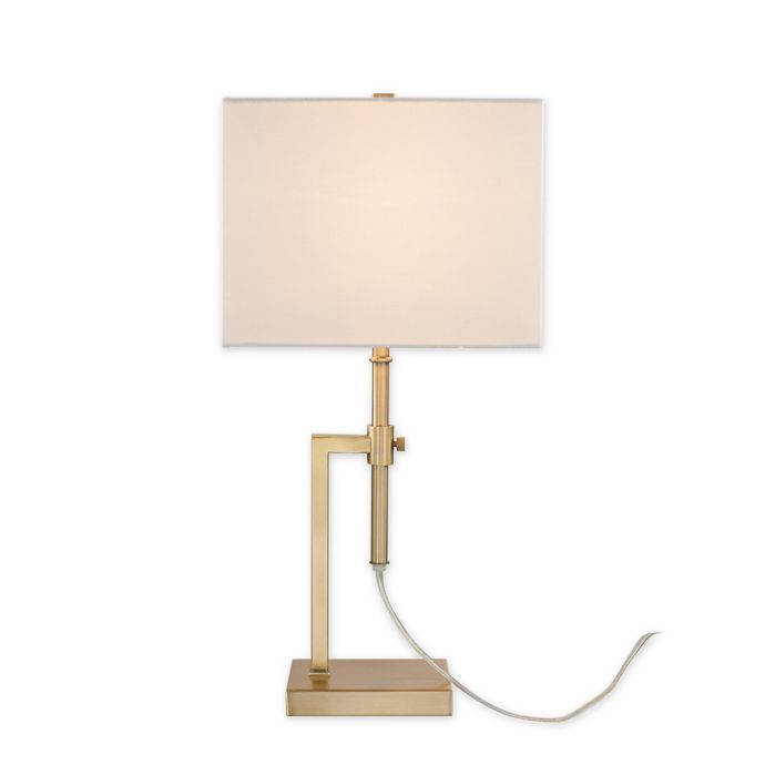 Globe Electric Lockhart 26 Inch Lockhart Adjustable Height Table Lamp In Soft Gold Bed Bath Beyond
