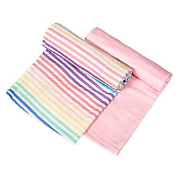 The Honest Company® 2-Pack Rainbow Stripe Organic Cotton Swaddle Blanket
