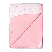 The Honest Company Love Dot Receiving Blanket in White/Pink