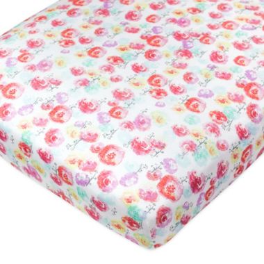 The Honest Company&reg; Rose Blossom 2-Pack Organic Cotton Fitted Crib Sheets. View a larger version of this product image.