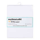 Alternate image 1 for Marmalade&trade; Woven Cotton Fitted Mini Crib Sheet in White