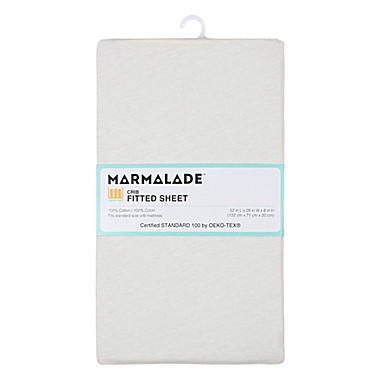 Marmalade&trade; Cotton Jersey Knit Fitted Crib Sheet in Ivory. View a larger version of this product image.