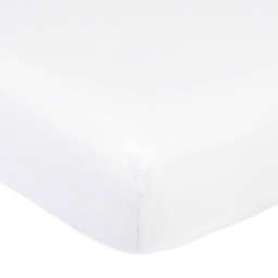 Marmalade™ Woven Cotton Fitted Crib Sheet in White