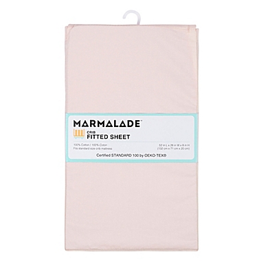 Marmalade&trade; Woven Cotton Fitted Crib Sheet in Mauve. View a larger version of this product image.
