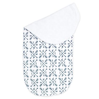 The Honest Company&reg; Patterned Changing Pad Liner in White/Blue. View a larger version of this product image.