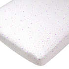 Alternate image 0 for The Honest Company&reg; Love Dots Organic Cotton Fitted Crib Sheet in White/Pink