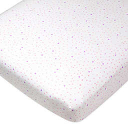 The Honest Company® Love Dots Organic Cotton Fitted Crib Sheet in White/Pink