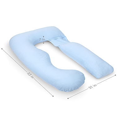 Pharmedoc&reg; Maternity Body Pillow in Light Blue. View a larger version of this product image.