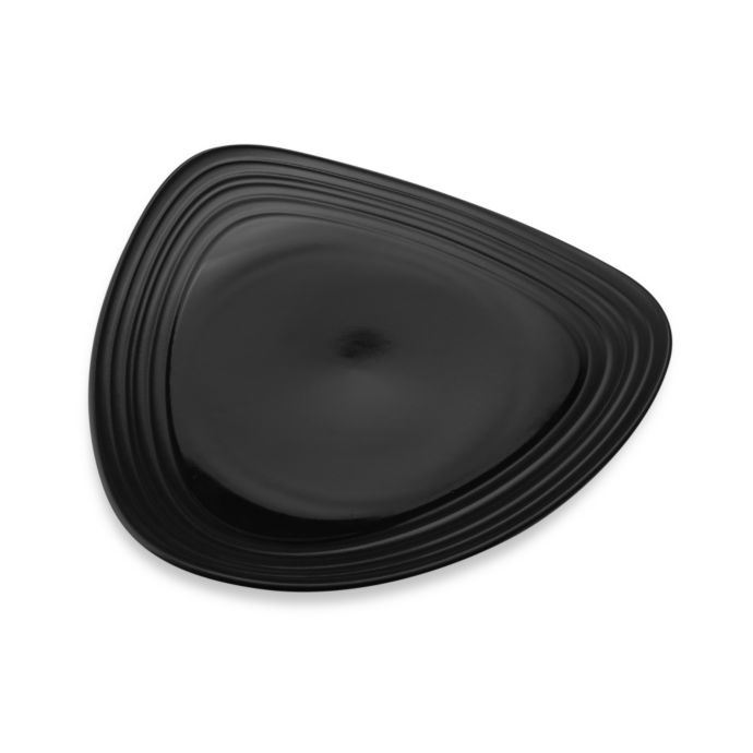 Mikasa® Swirl Triangle Dinner Plate in Black Bed Bath & Beyond