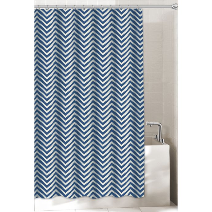 Chevron Shower Curtain in Navy Bed Bath and Beyond Canada