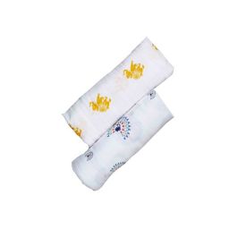Malabar Baby 2-Pack Majestic Animals Organic Cotton Swaddle Blankets