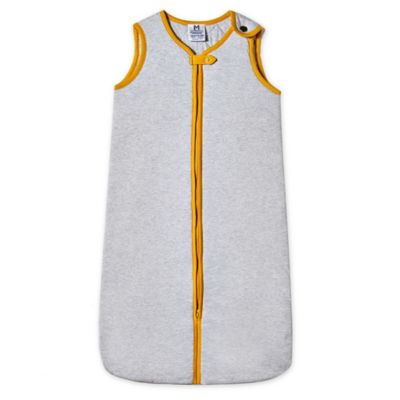 Malabar Baby Small Erawan Lightweight Organic Cotton Wearable Blanket in Grey/Yellow