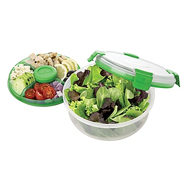 Progressive&reg; Snaplock 4-Cup Salad-To-Go Container in Green. View a larger version of this product image.