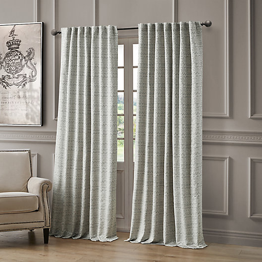 Alternate image 1 for Waterford® Astrid 84-Inch Rod Pocket/Back Tab Window Curtain Panel in Blue (Single)