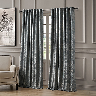 Waterford&reg; Juniper 84-Inch Rod Pocket Light Filtering Curtain Panel in Steel (Single). View a larger version of this product image.