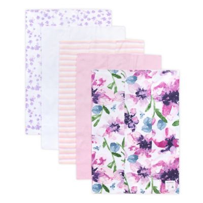 Burt's Bees® 5-Piece Burp Cloth Set in Lilac