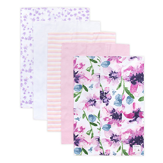 Alternate image 1 for Burt's Bees® 5-Piece Burp Cloth Set in Lilac