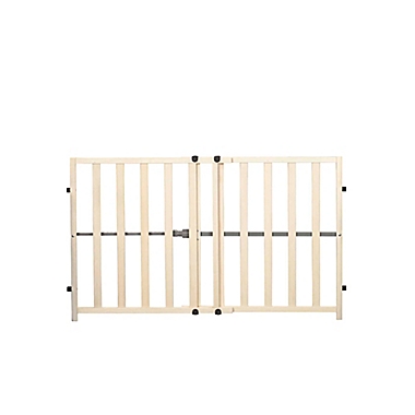 Regalo&reg; Tension Mount Expandable Baby Gate in Brown. View a larger version of this product image.