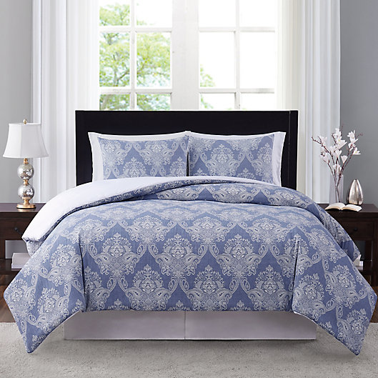 Alternate image 1 for Wamsutta® Somerton 3-Piece Comforter Set in Blue
