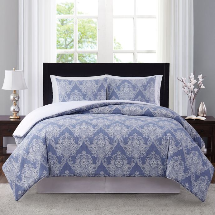 Wamsutta® Somerton 3-Piece Comforter Set in Blue | Bed Bath & Beyond
