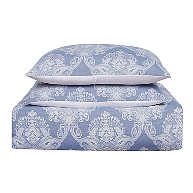 Wamsutta&reg; Somerton 3-Piece Full/Queen Comforter Set in Blue. View a larger version of this product image.