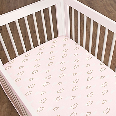 Just Born&reg; Sparkle 3-Piece Crib Bedding Set in Pink. View a larger version of this product image.