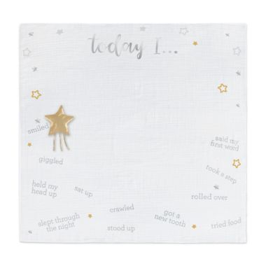 Just Born&reg; Sparkle 2020 Milestone Blanket in Ivory. View a larger version of this product image.