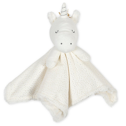 Alternate image 1 for Just Born® Sparkle 2020 Unicorn Lovey Security Blanket in Gold