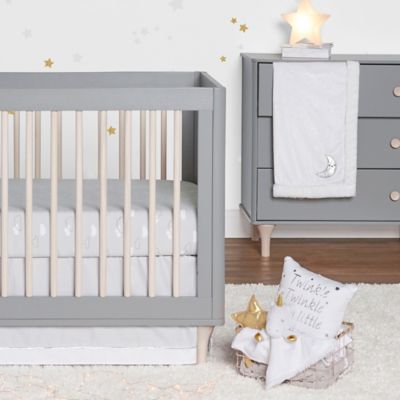 Just Born&reg; Sparkle 3-Piece Crib Bedding Set in Grey