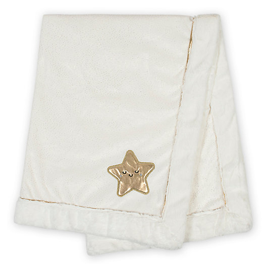 Alternate image 1 for Just Born® Sparkle 2020 Security Blanket in White/Gold