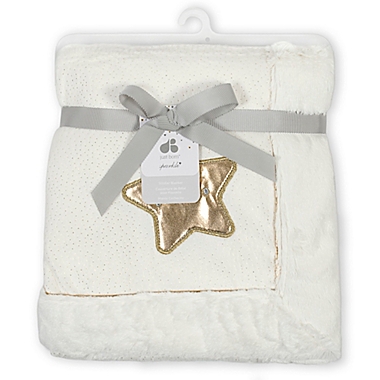 Just Born&reg; Sparkle 2020 Security Blanket in White/Gold. View a larger version of this product image.